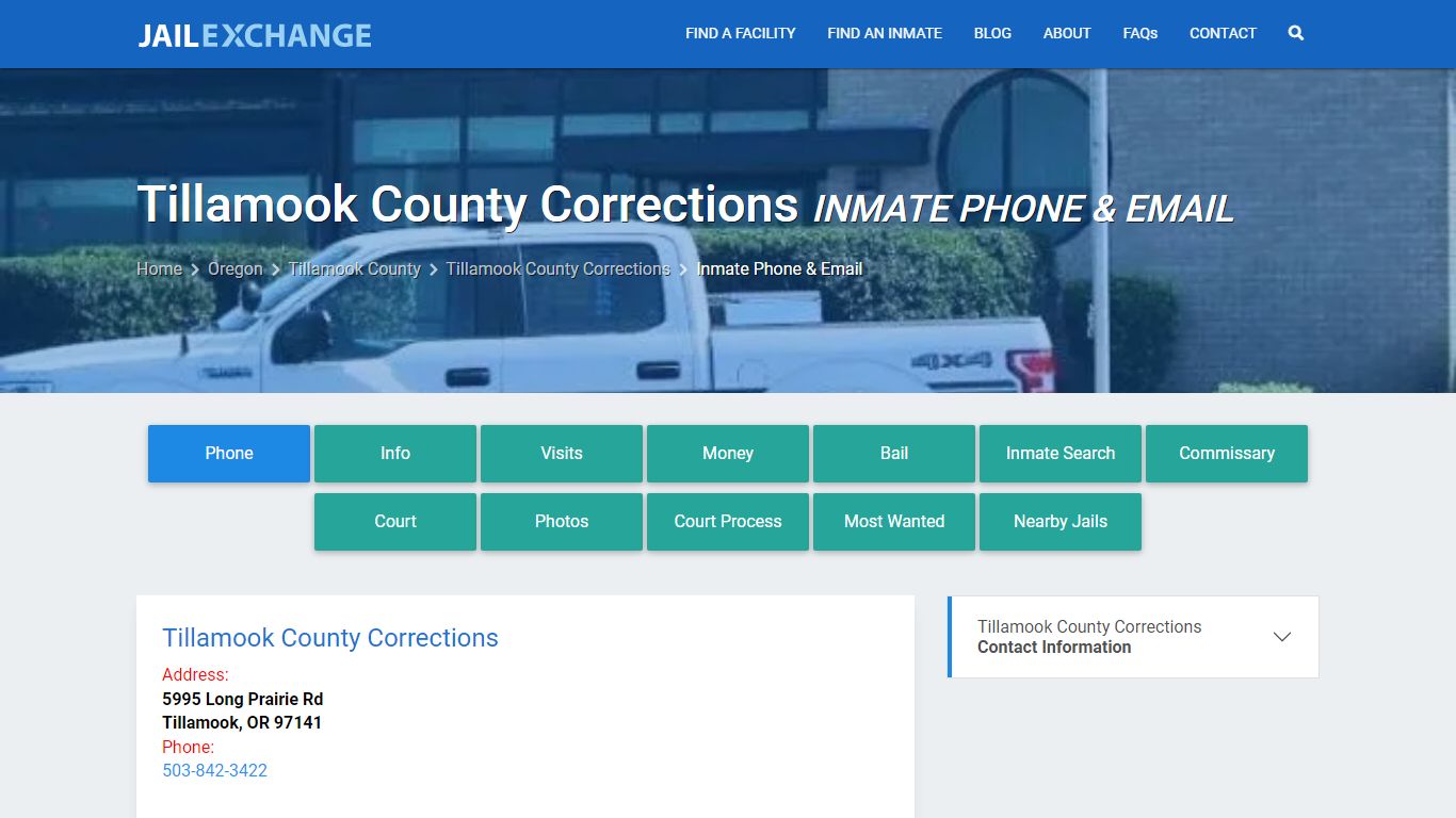 Inmate Phone - Tillamook County Corrections, OR - Jail Exchange