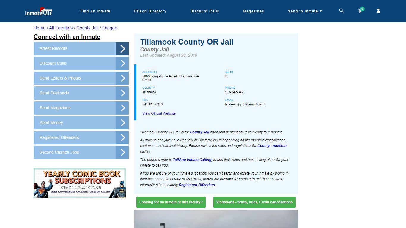 Tillamook County OR Jail - Inmate Locator - Tillamook, OR