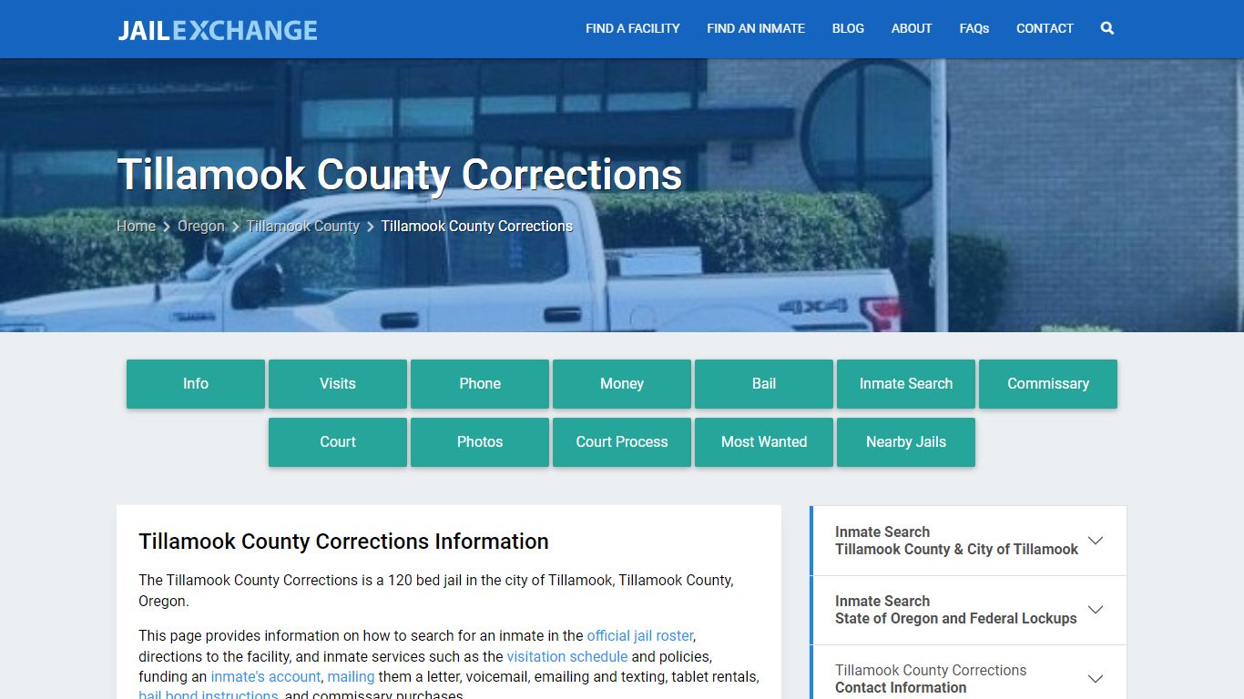 Tillamook County Corrections, OR Inmate Search, Information - Jail Exchange